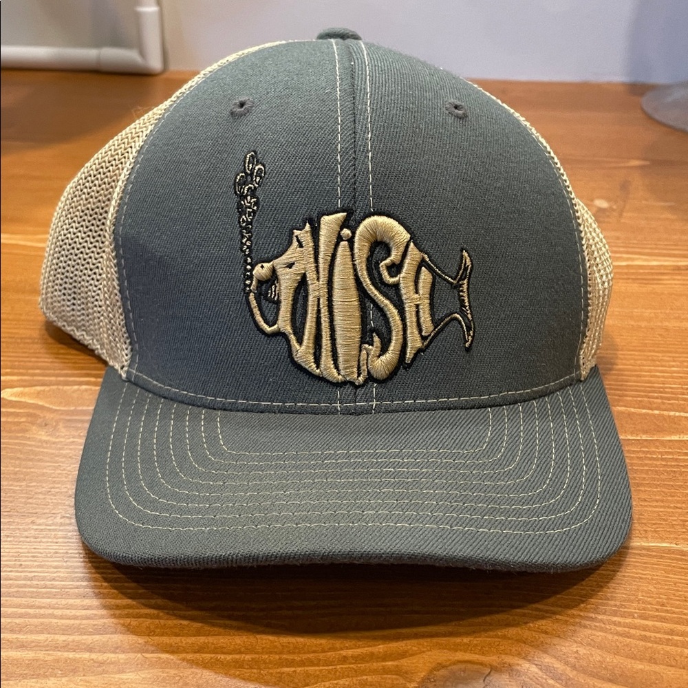 Khaki green and Tan Fish Logo Cap